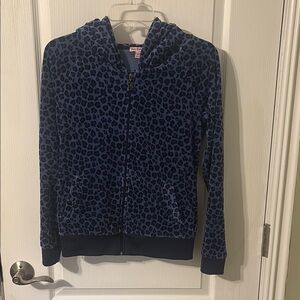 Juicy Couture Navy Leopard Print Hoodie